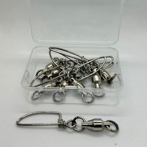 Ball Bearing Swivels with Coastlock Snap Fishing Swivel Made in Japan (#8 (485lb) 8pcs)