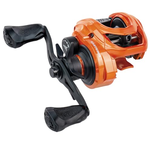 Lethal Blaze Baitcasting Fishing Reel (Right- Shiny Orange- 7.3:1)
