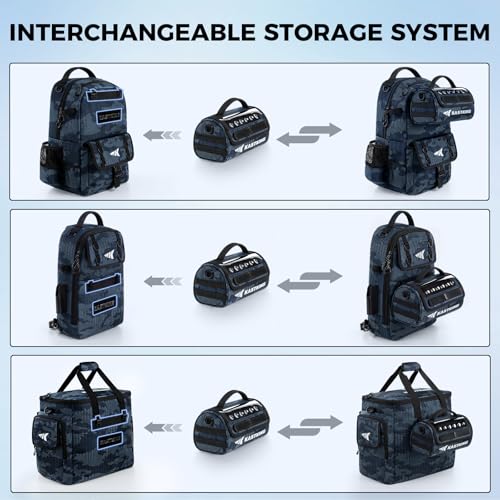 BaitSpace Line Bag Water Resistant Tackle Bag (E: Blue Camo-Large)