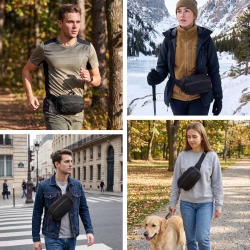 RFID Blocking Fanny Packs for Women and Men Waterproof Crossbody Waist Pack