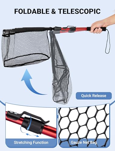 Foldable Floating Fishing Net (27-35" Extendable)