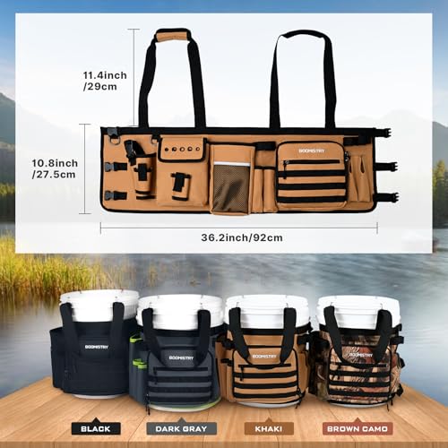 Fishing Bucket Organizer for 5 Gallon Bucket (Khaki)