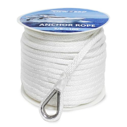NEWSEED Anchor Rope 3 (White / 3/8"x100')