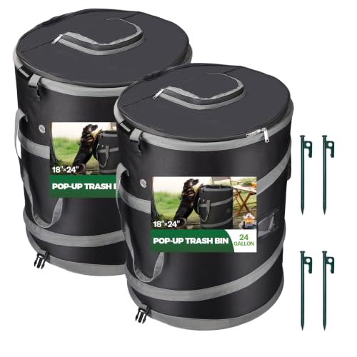 Pop Up Trash Bin with Removable Divider
