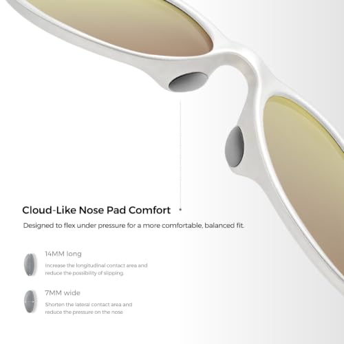 Cat Eye Polarized Wrap Around Sports Sunglasses for Men Women
