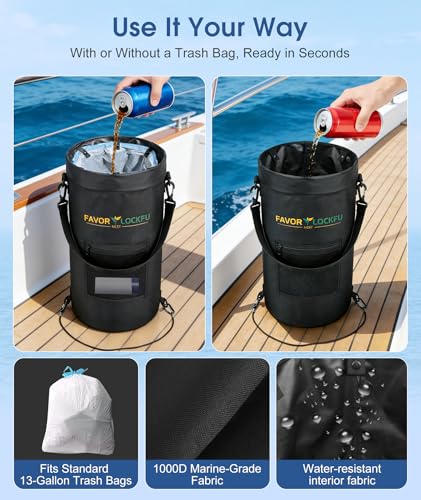Boat Trash Can (black)