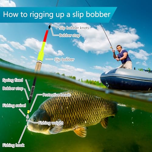 12 Pcs Fishing Float Slip Bobber Wood (X-1,X-2,X-3,X-4,X-5,X-6)