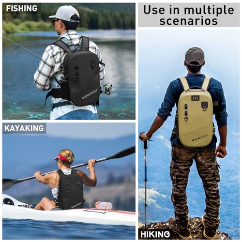 IPX8 Waterproof Fishing Backpack with Rod Holder