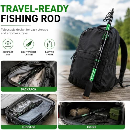 Telescopic Fishing Combo (Green / 6FT)