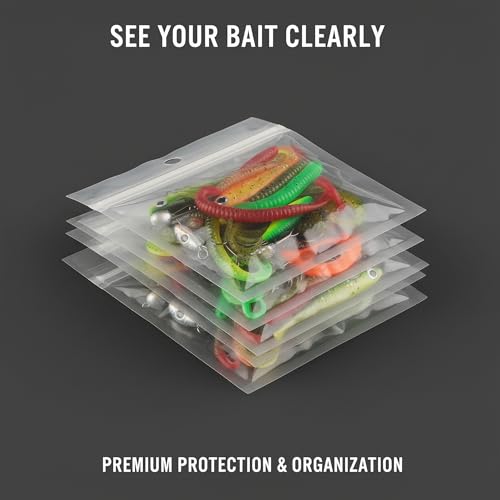 100 Pack Soft Plastic Baits Bags 6.7"x5.5" (6.7" x 5.5")