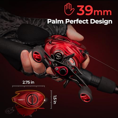 Royale Legend Glory Baitcasting Fishing Reel (8.0 Gear Ratio-Left Handed)
