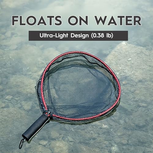 Ultra Light Fly Fishing Landing Net (Rubber-Coated Mesh)