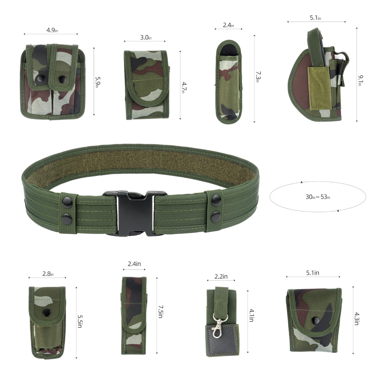 Tactical Utility Belt (Style 5 Jungle Camouflage)