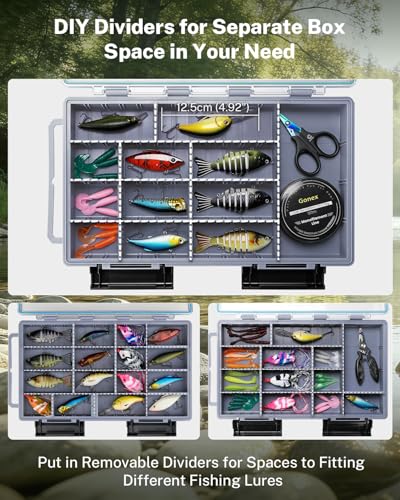 3700 Tackle Trays Boxes (Gray / 2pcs 3700 (14.2x9.1x2inch))
