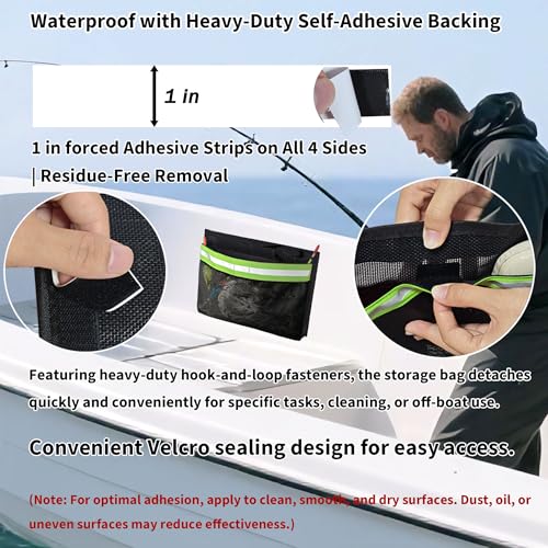 Waterproof & Breathable Marine Storage Bag with Hook and Loop Closure (Fluorescent Green)