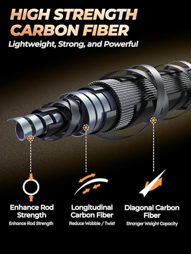 12Ft Spinning Fishing Rod (12'0"-Heavy-Fast-Black)