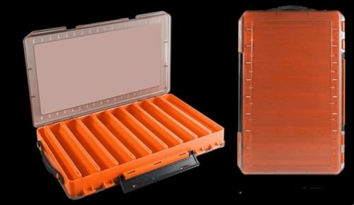 Large Fishing Lure Box Organizer (Orange and White)