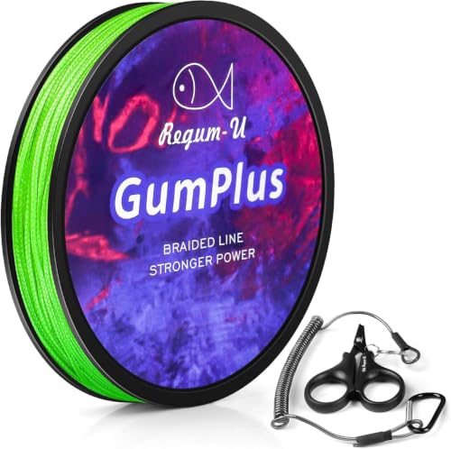 Gummax 8 Strand Braided Fishing Line (Neon Green / 150 Yards / 12 LB)