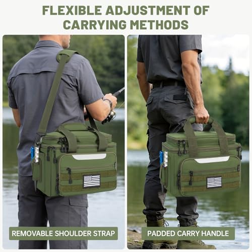 Fishing Tackle Bag Empty (Green / Bag Only)