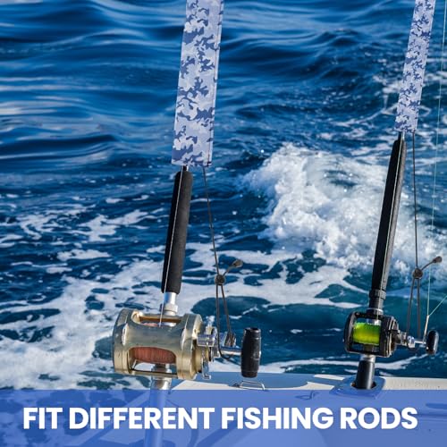 Neoprene Fishing Rod Sleeve Rod Socks for Casting (75" / Blue camo)