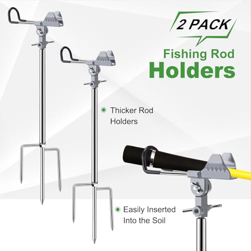Fishing Rod Holders for Bank Fishing (Silver)