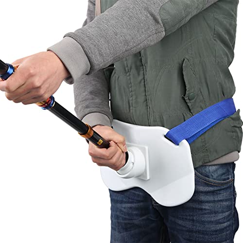 360°Adjustable Padded Fishing Fighting Belt Offshore Tackle Boat Fishing Rod Holder (White)