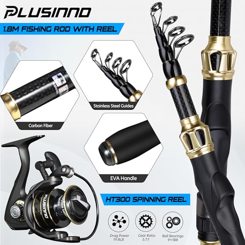 Fishing Gear Full Fishing Pole kit Include Fishing Rod and Reel Combo