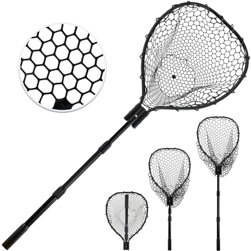 Black Telescoping Rubber Net (Black:Upgraded Metal Lock|length:63.8")