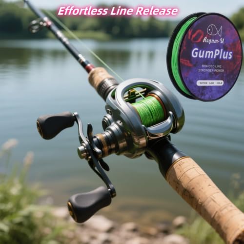 Gummax 8 Strand Braided Fishing Line (Neon Green / 150 Yards / 12 LB)