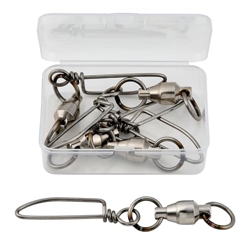 Ball Bearing Swivels with Coastlock Snap Fishing Swivel Made in Japan (#10 (661lb Over) 5pcs)