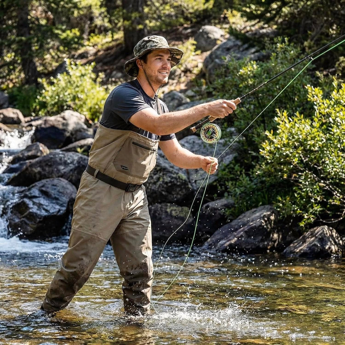 Fly Fishing Reel with Aluminum Alloy Body 7 (Black-7/8)