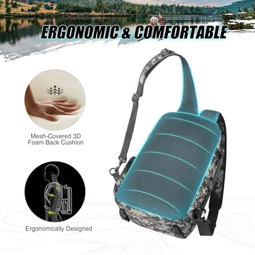 Lightweight Fishing Backpack (Digital Camouflage / Large)