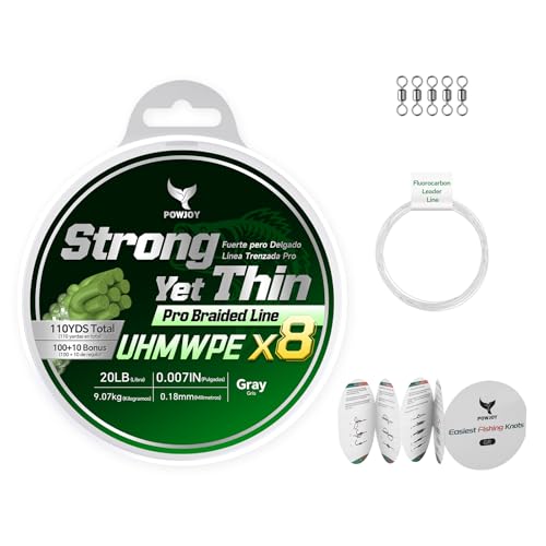 8 Strand UHMWPE Braided Fishing Line 20LB w
