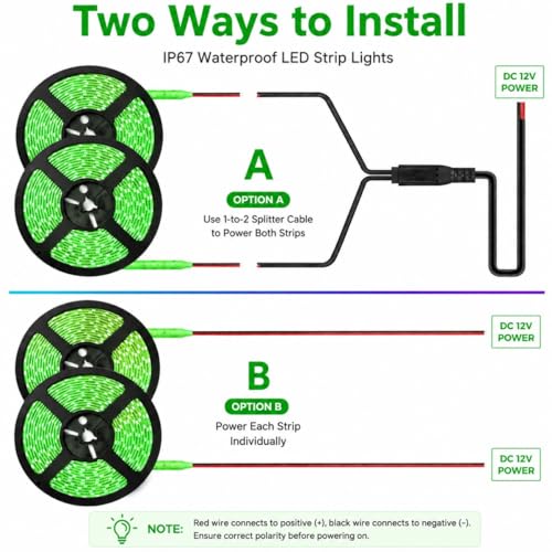12V Green Boat LED Strip Lights (Green)