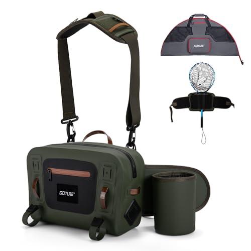 Waterproof Fishing Waist Pack (C1:10L Waterproof Tackle Bag & Wader Bag)