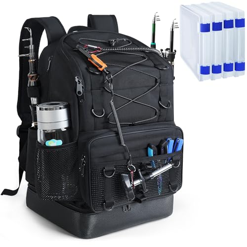 Fishing Backpack with Rod Holder