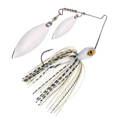 Spinner Bait Compact Profile Fishing Lure with Flash and Vibration for Bass (Tennessee Shad / 1/2 Oz)