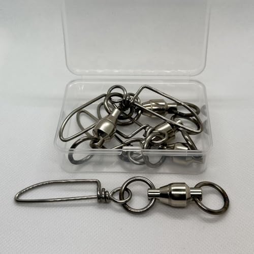 Ball Bearing Swivels with Coastlock Snap Fishing Swivel Made in Japan (#10 (661lb Over) 5pcs)