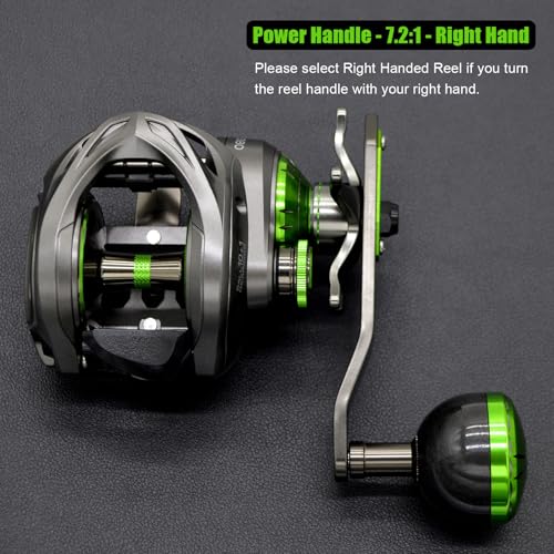 Carbon 380 Baitcasting Fishing Reel (Power Handle - 7.2:1 - Right Hand)