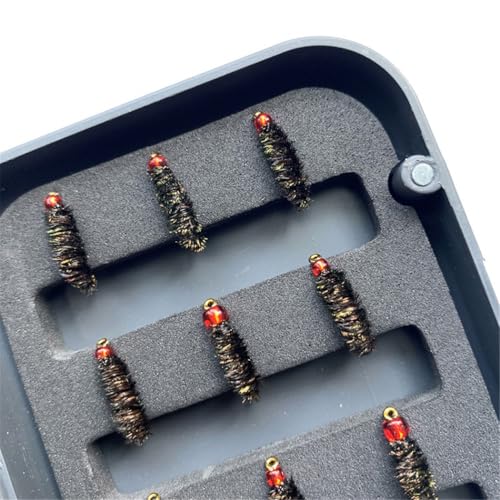 24Pcs Fly Fishing Flies Trout Lures Fishing Tackle Fly Fishing Flies with Boxed Trout Bass Artificial Fish Bait (24Pcs-Nano Nymph)