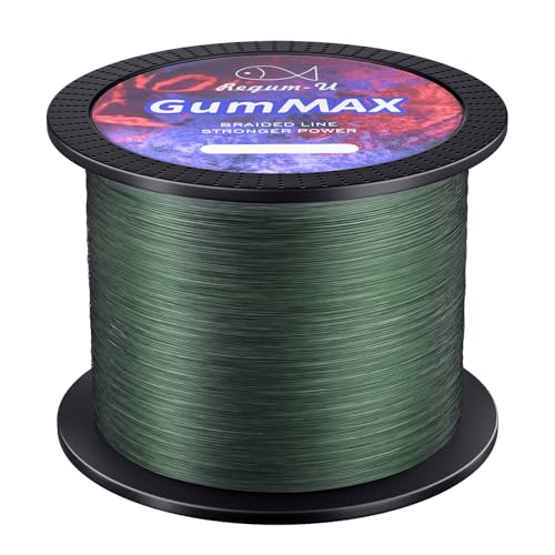 Gummax 8 Strand Braided Fishing Line (Blackish Green / 1093 Yards / 50 LB)