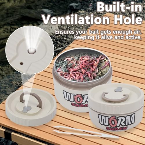 2Pcs Live Bait Storage (White)