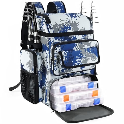 Fishing Backpack with Rod Holders
