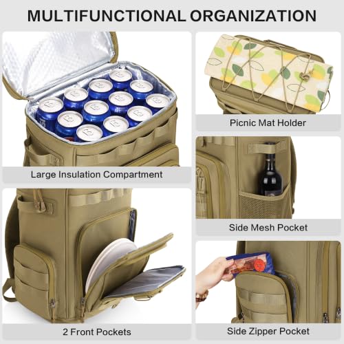Tactical Insulated Cooler Backpack (khaki)