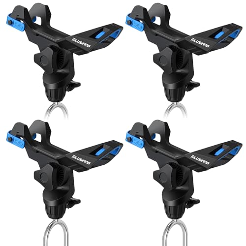 1/2/4 Pack Fishing Rod Holder for Ground, Upgraded Rod Holders for Bank Fishing, 360 Degree Adjustable Fishing Rod Holder Equipment, Fishing Gear Gifts for Men (Rod Holder-4 Pack)