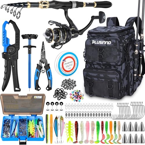 Fishing Tackle Backpack with Rod Holders