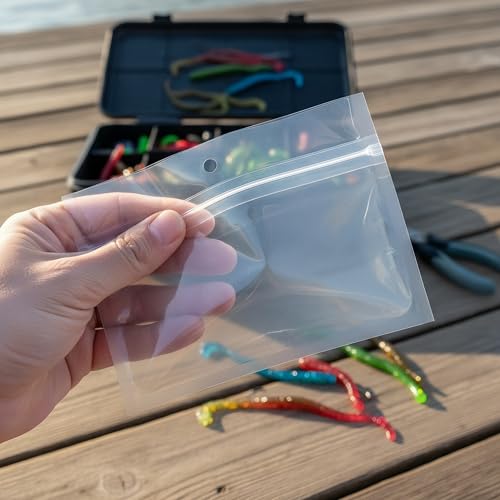 100 Pack 6" x 4" Soft Plastic Baits Bags (6.3" x 4.7")