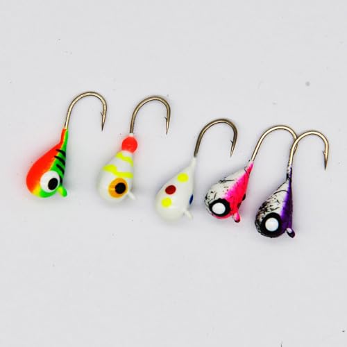 Ice Fishing Jig Set (5-Piece Variety / 4MM, 1/25 OZ)