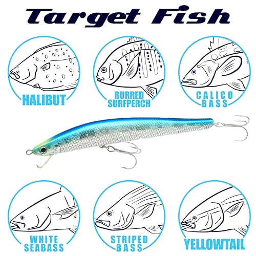FlashMinnow 125 YAWARA Saltwater Fishing Lure (With Scale / 7711 Super Glow Cherry Berry / 125FW)