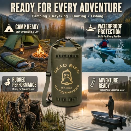 Waterproof 20L Dry Bag (Military Green / 20 Liter)
